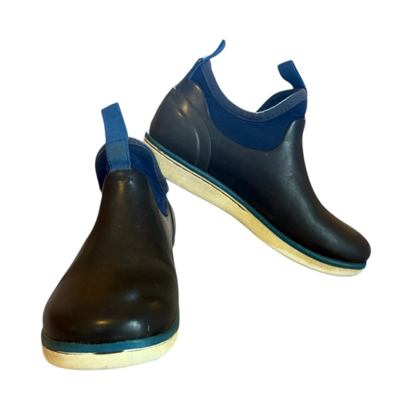 Bogs Riley Rain Boot Pull On Style Black Blue Youth Size 3 - Picture 5 of 11